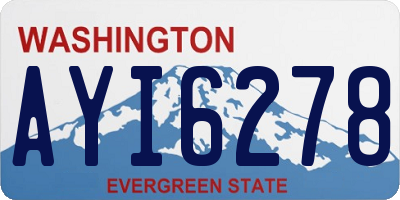WA license plate AYI6278