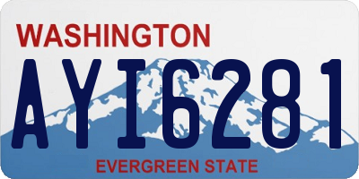 WA license plate AYI6281