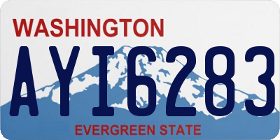 WA license plate AYI6283