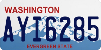 WA license plate AYI6285
