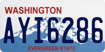 WA license plate AYI6286
