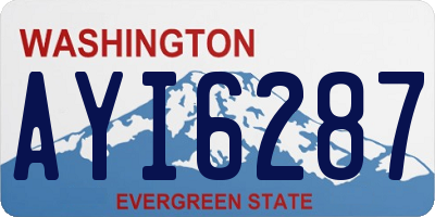 WA license plate AYI6287