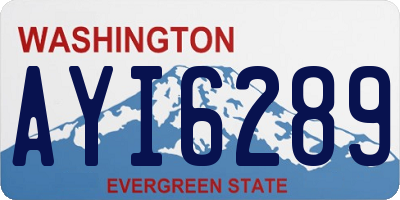 WA license plate AYI6289