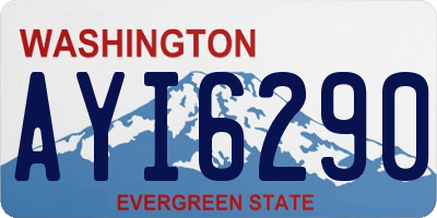WA license plate AYI6290