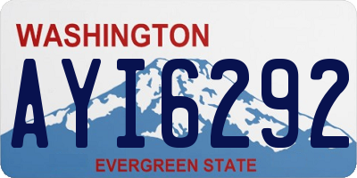 WA license plate AYI6292