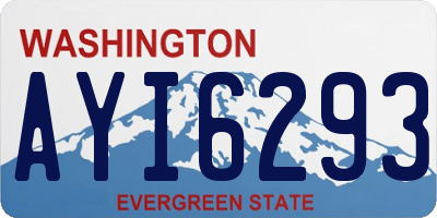 WA license plate AYI6293