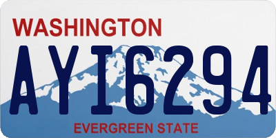 WA license plate AYI6294
