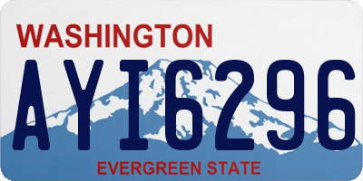 WA license plate AYI6296
