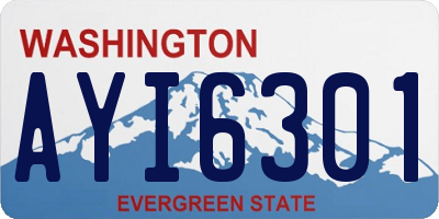 WA license plate AYI6301