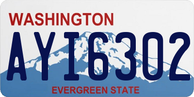 WA license plate AYI6302