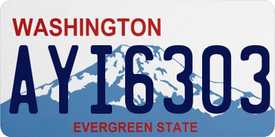 WA license plate AYI6303