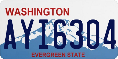 WA license plate AYI6304