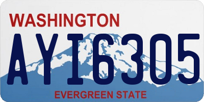 WA license plate AYI6305