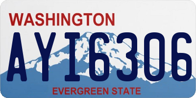 WA license plate AYI6306