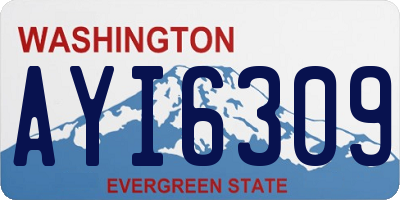 WA license plate AYI6309