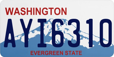 WA license plate AYI6310