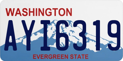 WA license plate AYI6319