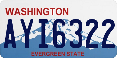 WA license plate AYI6322