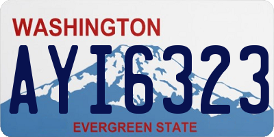 WA license plate AYI6323