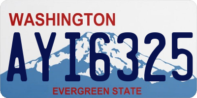 WA license plate AYI6325