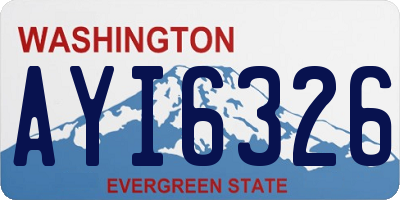 WA license plate AYI6326