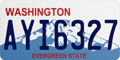 WA license plate AYI6327
