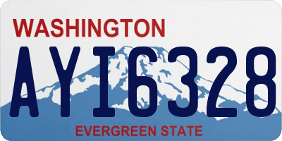 WA license plate AYI6328