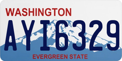 WA license plate AYI6329