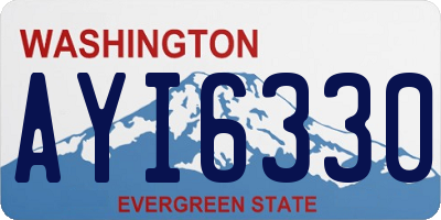 WA license plate AYI6330
