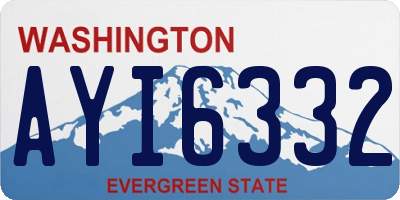 WA license plate AYI6332