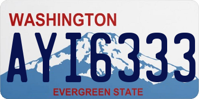WA license plate AYI6333