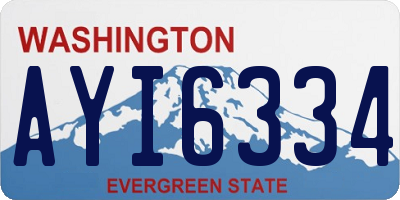 WA license plate AYI6334