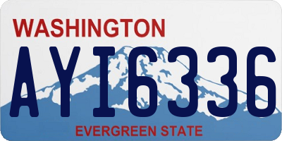 WA license plate AYI6336