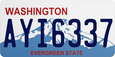 WA license plate AYI6337