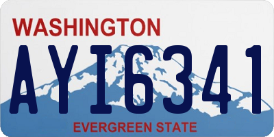 WA license plate AYI6341
