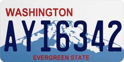 WA license plate AYI6342
