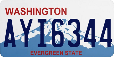 WA license plate AYI6344