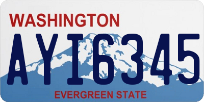 WA license plate AYI6345