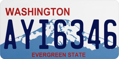 WA license plate AYI6346