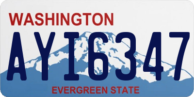 WA license plate AYI6347