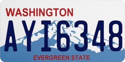 WA license plate AYI6348