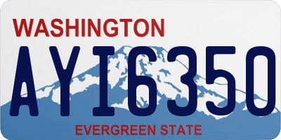WA license plate AYI6350