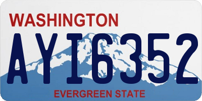 WA license plate AYI6352