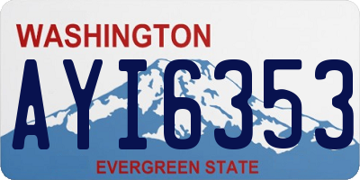 WA license plate AYI6353