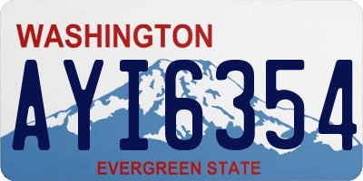 WA license plate AYI6354