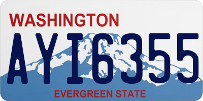 WA license plate AYI6355