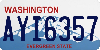 WA license plate AYI6357