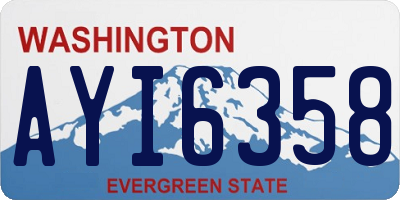 WA license plate AYI6358