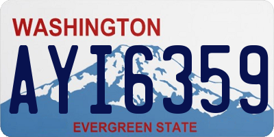 WA license plate AYI6359