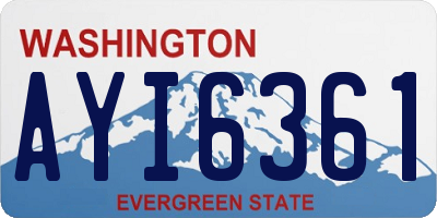 WA license plate AYI6361